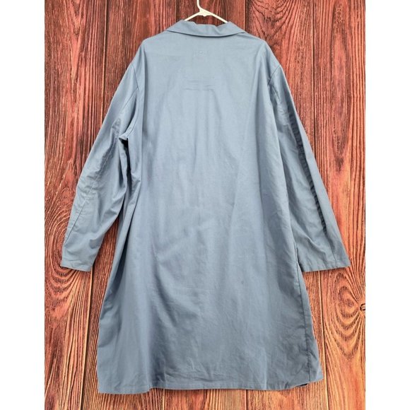 Bulwark FR Cat 1 2122 Lab Coat Men's Size XL Blue 3 Pockets Pass Through - Picture 2 of 11